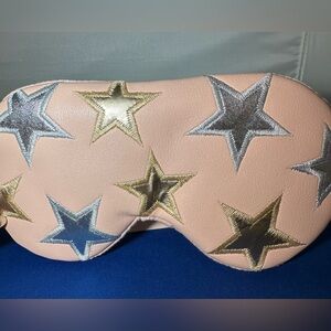 Free People Pink Sleep Mask with Star Embroidery